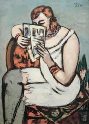 Woman in White Shirt (Reading)