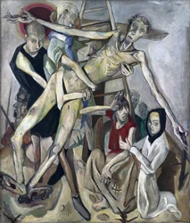 The Descent from the Cross. Painting by Max Beckmann (1884-1950)