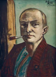 Self-Portrait on Green with Green Shirt