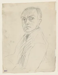 Self-portrait in left half-profile (rejected)