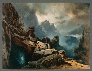 Set Design for Act III of The Ring of the Nibelung - The Rhinegold by Richard Wagner