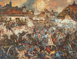 German Troops Capturing Chateaudun