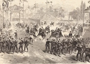 Parade of German Troops Returning from the Franco-Prussian War, Dresden