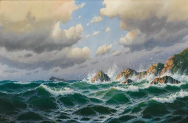 Steamer off a Stormy Coast