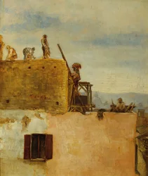 Workers at a House Construction