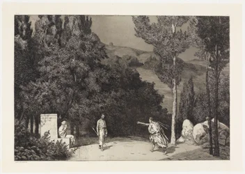 Pyramus and Thisbe III (Rescues of Ovidian Victims, Opus II, Plate 4)