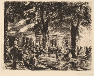 A Tavern Garden in Rosenheim