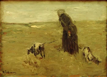Old Woman with Goats