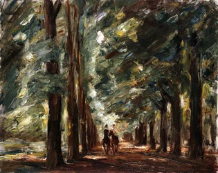 Avenue in Sakrow with Two Riders