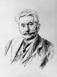 Carl Legien, Etching by Liebermann