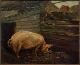 Pigsty with Farmer Boys