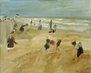 Playing Children on the Beach of Noordwijk (Beach Scene in No
