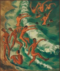 Boys Bathing in the Surf