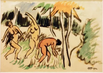 Three Women Outdoors