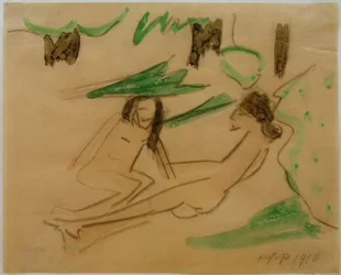 Untitled (Crouching and Lying Nude)