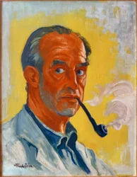 Self-Portrait with Pipe