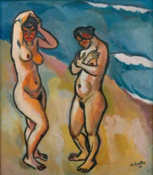 Two Nudes on the Beach