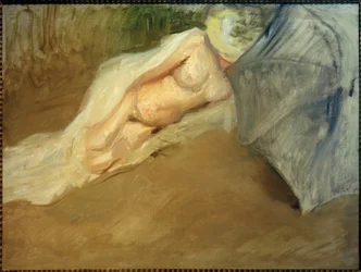 Reclining Nude with Parasol