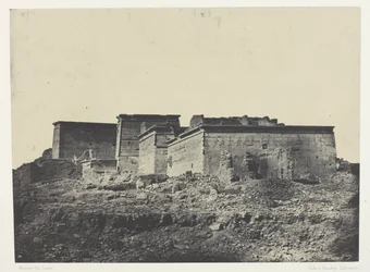 Grand Temple of Isis at Philae, General View Taken from the North; Nubia, plate 80 from the album "Egypt, Nubia, Palestine and Syria" (1852)