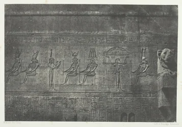 Grand Temple of Dendera, Sculptures of the Rear Facade, Upper Egypt, 1849-51
