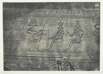 Grand Temple of Dendera, Sculptures of the Posterior Facade, Upper Egypt, 1849-51
