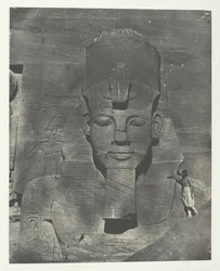 Ibsamboul, Colossus Medial Buried of the Speos of Phre Nubia, Palestine and Syria, 1849-51, printed 1852