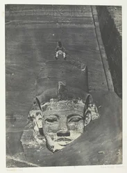 Ibsamboul, Colosse Occidental Du Speos De Phre, Nubia, 1849-51, printed 1852