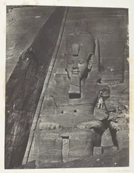 Ibsamboul, Eastern Colossus of the Great Temple of Phre; Nubia, plate 103 from the album "Egypt, Nubia, Palestine and Syria" (1852)