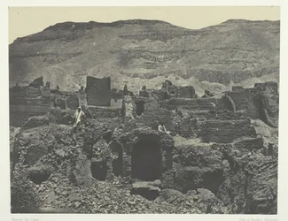 Medinet-Habou, Ruins of the City of Papa, Thebes, 1849-51, printed 1852