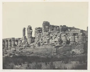 Palace of Karnak, Hypostyle Hall, Taken from the North-East Corner; Thebes, plate 34 from the album "Egypt, Nubia, Palestine and Syria" (1852)