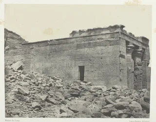 Temple of Dendur (Ancient Tantour), Dedicated to the Triad Osiris-Isis-Horus; Nubia, plate 93 from the album "Egypt, Nubia, Palestine and Syria" (1852)