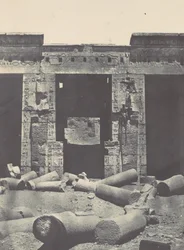 Thebes. Medinet-Habou. Eastern Part of the Peristyle of the Palace of Ramses-Miamun, 1850
