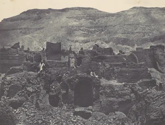 Thebes. Médinet-Habou. Ruins of the City of Papa