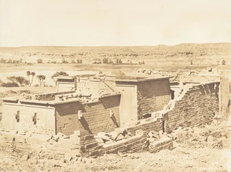 General View of the Temple of Kalabcheh Talmis, Taken from the Mountain, April 8, 1850