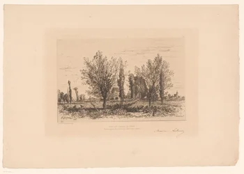 Landscape with Meadow and View of a City