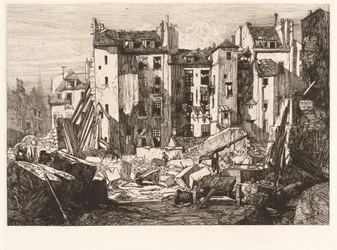 Demolition for the Opening of the rue des Ecoles