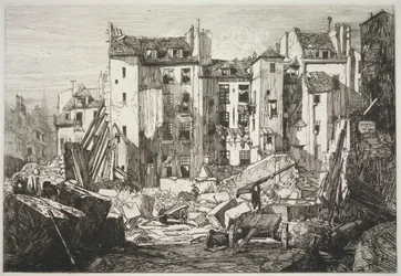 Demolition for the Opening of the Rue des Écoles, 1862