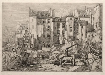 Demolition of Old Houses in Paris, 1862