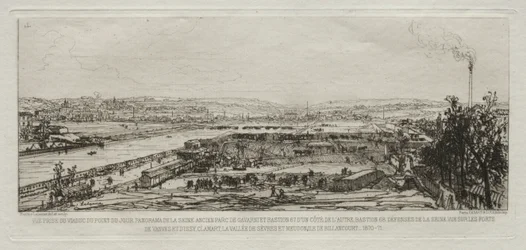 Artistic Souvenirs of the Siege of Paris: View from the Viaduct of Pont-du-Jour, 1870-71