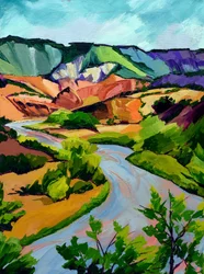 Colorful River Landscape