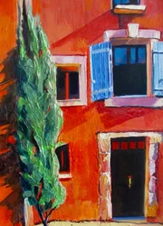 Red House Blue Shutters