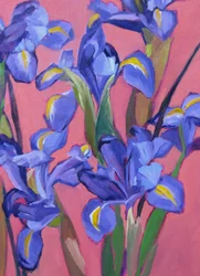 Vibrant Blue Irises