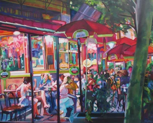 Vibrant French Cafe