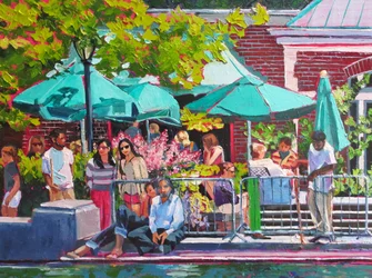 Vibrant Outdoor Cafe
