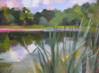 Vibrant Pond Reflections