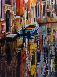 Vibrant Venice Boat