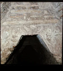 Carving from the basement of the Palace, Late Classic Maya