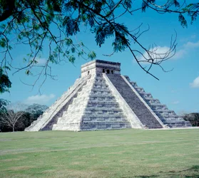 Precolombian civilization: view of the site of Chichen Itza in the Yucatan region
