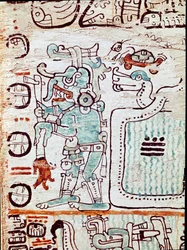 The Madrid codex or codex tro cortesianus, deals with horoscope and astrological tables, reports in Spain by Hernan Cortes (1485-1547). Painted miniatures