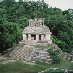 View of the Temple of the Sun, Late Classic Maya